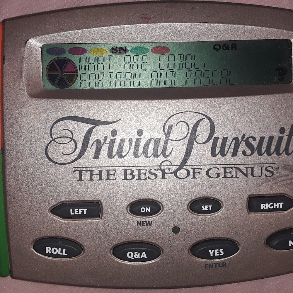 Trivia Pursuit Hand Held Electronic Game The Best of Genus